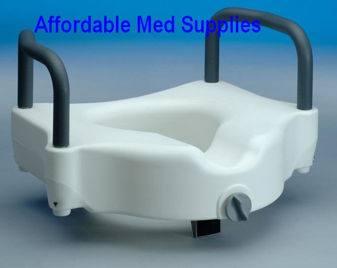 New Raised Toilet with Arms - Bathroom Safety