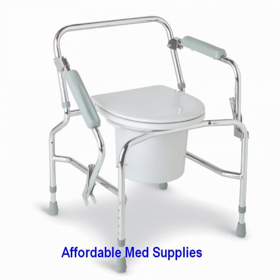 New Drop Arm Bedside Commode/Toilet Safety Frame