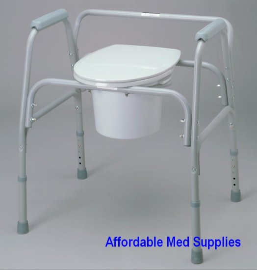 New Bedside Commode - Heavy Duty 650 Pound Capacity