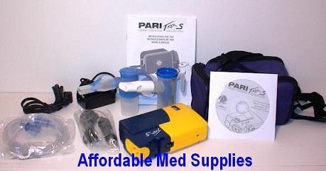 New Pari Trek S Portable Nebulizer Combo Kit with Battery & Car Adapter