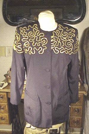 D Albert blazer top Sz 8 nEw w tags black gold trim