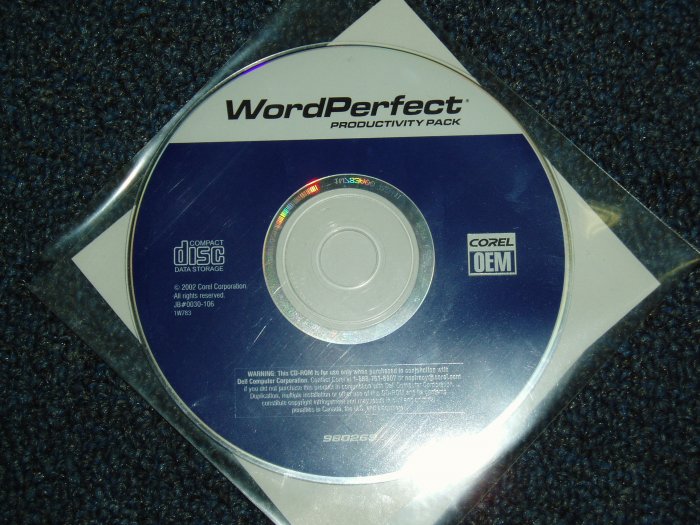 2002 Corel Word Perfect: Productivity Pack (*OEM)