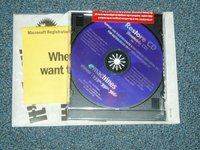 Emachines Restore CD Package for Win 98