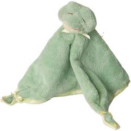 Douglas Plush Green Frog Blankie - Best & Softest on Market!