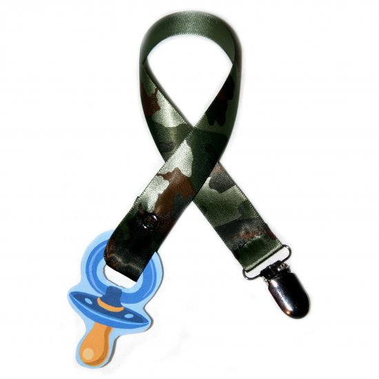 Snigglefritz Camo Ribbon Paci Clip - Clip with STYLE! - FREE SHIP!