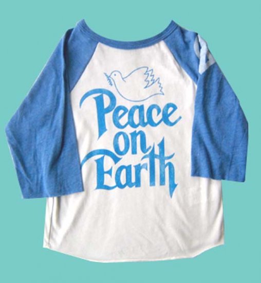 Funktion Blue/White PEACE Vintage Hippie Toddler Tshirt