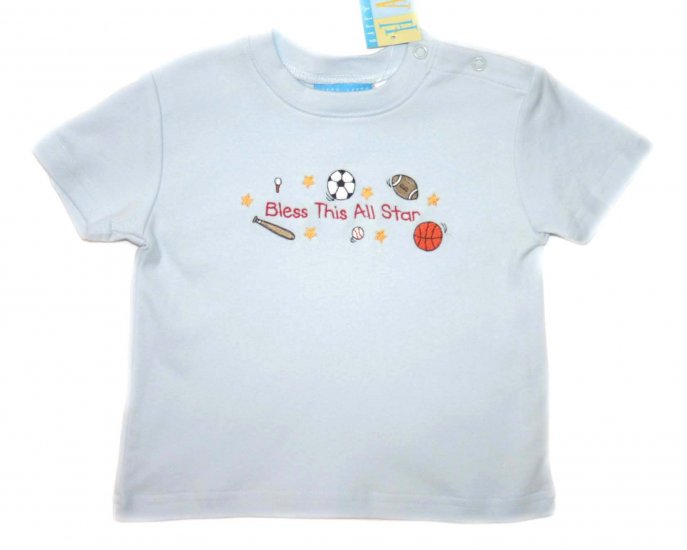 Happy Happy Halo Blue "Bless this Allstar" Infant Tee