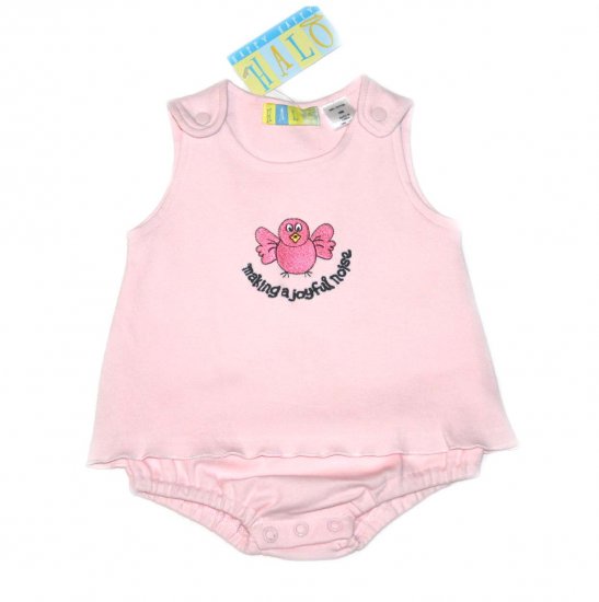 Happy Happy Halo Pink "Making a Joyful Noise" Bird Onesie Dress