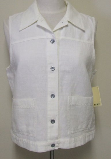 NWT New JJILL Pearl Sleeveless SHIRT TOP Sz M Medium