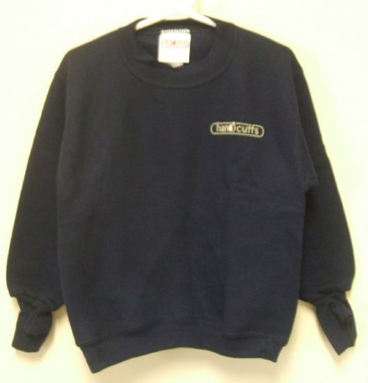 New HANDCUFFS Navy Blue CHILDREN'S SWEATSHIRT Small 4 Warm Hands!