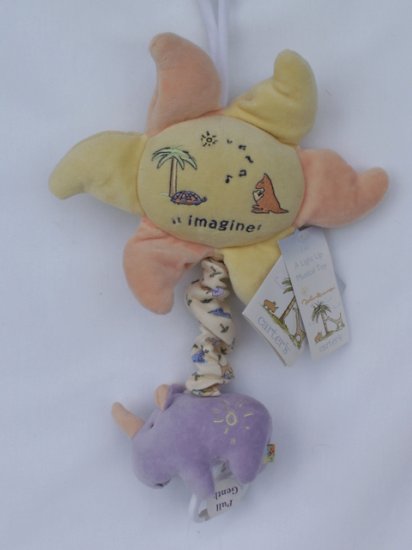 CARTERS JOHN LENNON MUSICAL SUN PULL CRIB TOY Lights Up NEW with TAGS