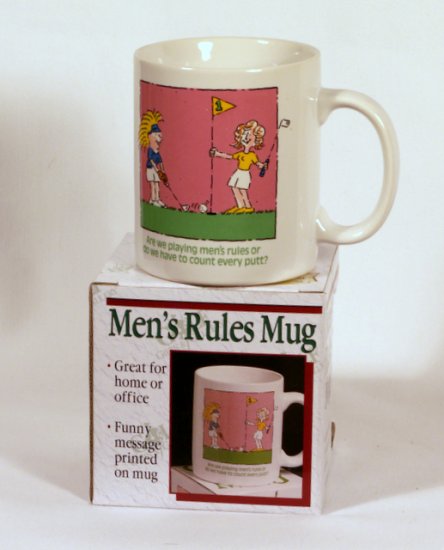 Comical Ceramic "Do we have to count" Golf Coffee Cup Mug
