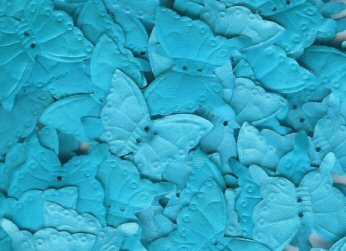 Teal Blue Silk Butterflyl Petals ~ Wedding ~ Shower ~ Party ~ Favors