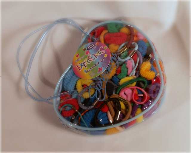 Blue Play Purse with 120 Hair Accessories Toddler - New