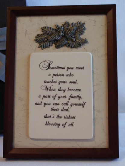 Adoptive Dad Step-Father Plaque Frame Keepsake Gift New in Box