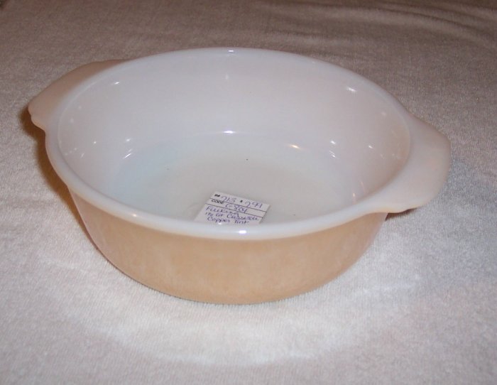 FIRE KING COPPER TINT CASSEROLE DISH