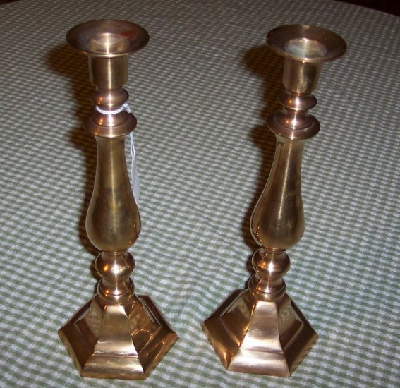 LARGE BRASS CANDLESTICKS