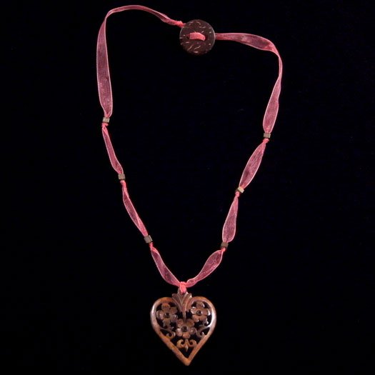 Wooden Heart Necklace