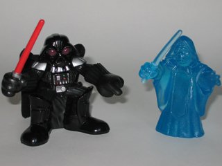 Galactic Heroes Darth Vader and Holographic Emperor Star Wars
