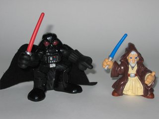 Galactic Heroes Obi-Wan Kenobi and Darth Vader Star Wars