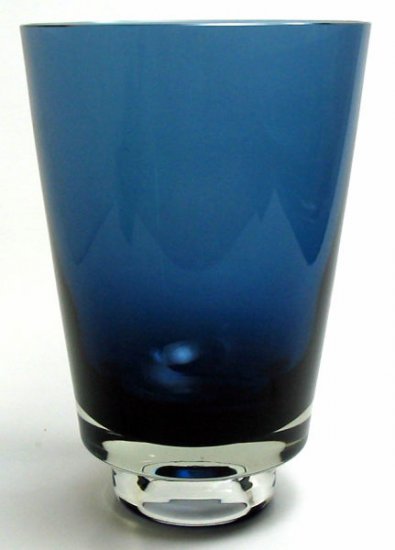 Kaj Franck Blue Glass Vase Nuutajarvi Notsjo Finland