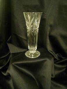 Clear Etched Glass Vase