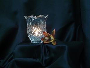 Clear Etched Rounded Votive