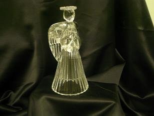 0003 lead Crystal Angel Candle Holder