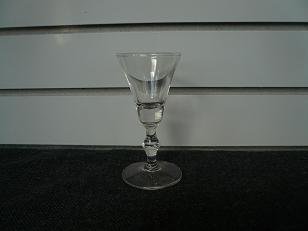 Clear Glass Bulbous Stem Glass