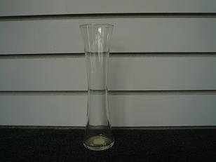 Clear Glass Curved Vase