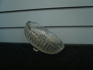 Clear Glass Disc /w Ridges Lamp Cover