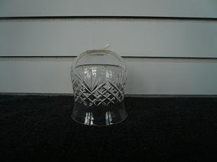 Clear Glass Etched Bell Bottom