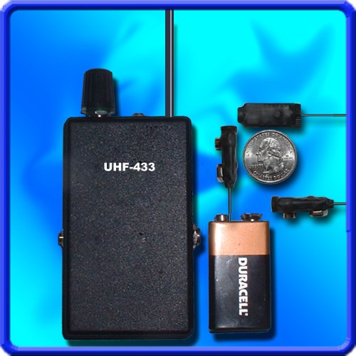 Surveillance UHF BUG SPY TRANSMITTER + DIGITAL UHF RECEIVER CRYSTAL CONTROLLED PLL SET!!!