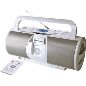 iLive Portable 2.1-Channel Music System with iPod Dock - White