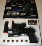 Airsoft Gun with Silencer, Laser and Bluelight
