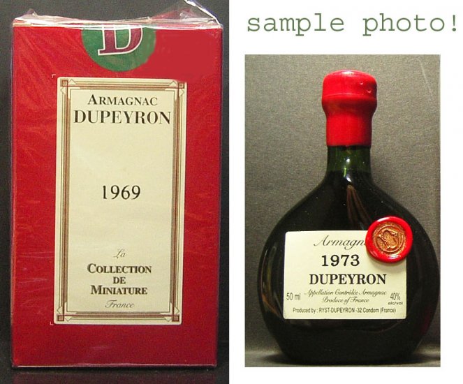 DUPEYRON 1969 ARMAGNAC RARE FRENCH BRANDY 50 ml mini