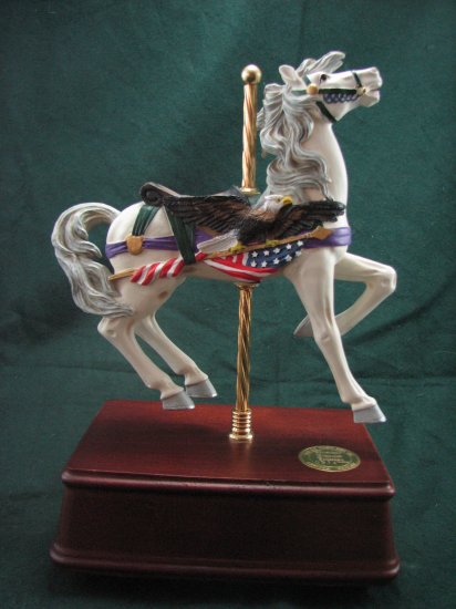 Military type carousel music box by San Francisco Music Box Co.