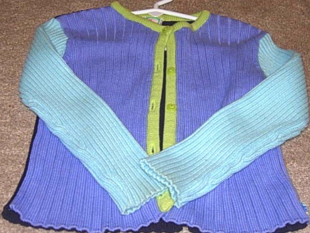 GYMBOREE SPRING SHOWERS Color Block Cardigan Sweater 4