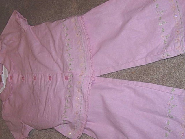 Girls Boutique RING AROUND THE ROSIE Linen Capri Set 6 NEW