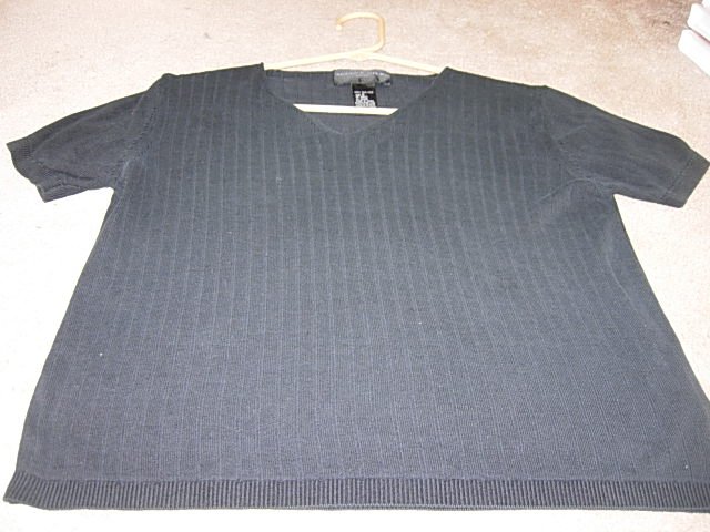Ladies AUGUST SILK Black Washable Silk Top S