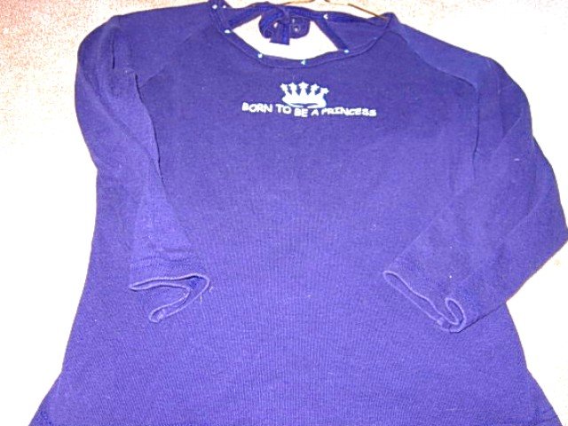 Girls MANDEE Navy Long Sleeve Princess Top XL 16