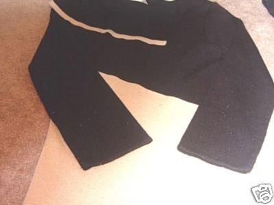 Ladies US THREE Black and Tan Sweater S