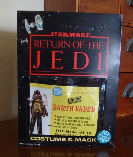 1983 Vintage Ben Cooper Star Wars Return Of The Jedi Halloween Costume NIB
