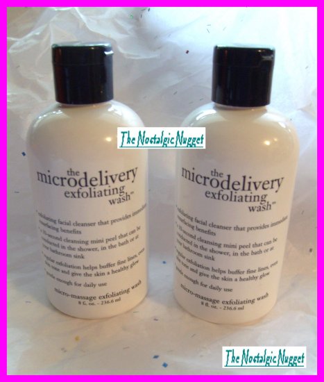 Philosophy The Microdelivery Peel Exfoliating Facial Wash 2 - 8 OZ Bottles $50 retail