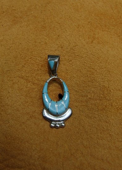 Turquoise and Sterling Silver Pendant