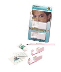 MediSept Personal Ear Piercing Kit w/ Silver StSl Star Shape Piercing Studs