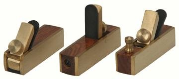 3 Pc Brass and Hardwood Mini Planer Set GR8 for Crafts