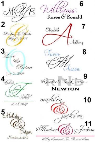 Custom Wedding Monogram Design Service