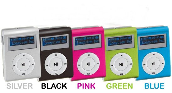 4GB MINI SHUFFLE II STYLE WITH BACKLIT DISPLAY AND VOICE RECORD!