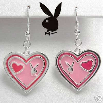 Playboy Enamel and Stainless Earrings NEW